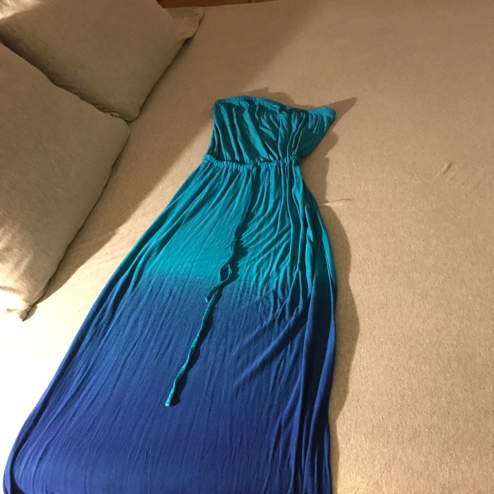 Strapless maxi dress